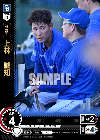 上林 誠知(中日ドラゴンズ)(OR) 【TBP01-D46OR】